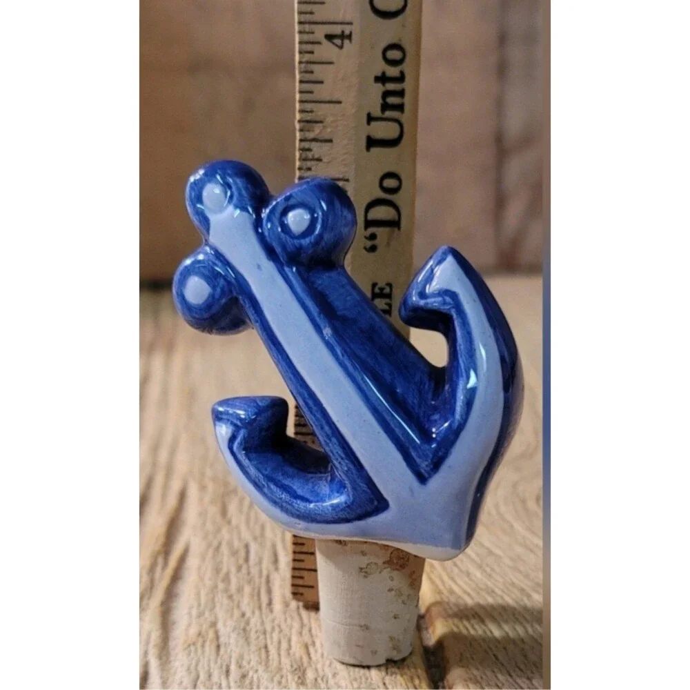 Brand New Never Used. Ceramic Anchor Wine Cork.